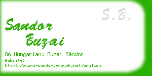 sandor buzai business card