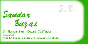 sandor buzai business card